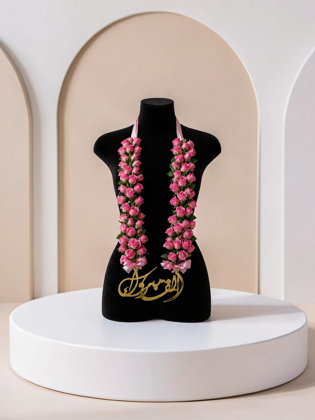 Pink Baby rose necklace