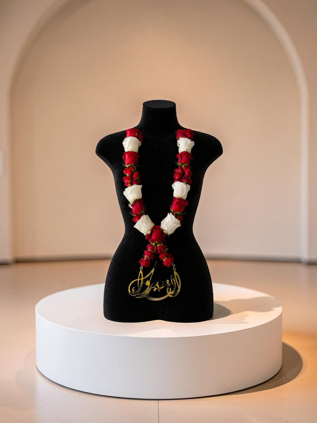 White red necklace